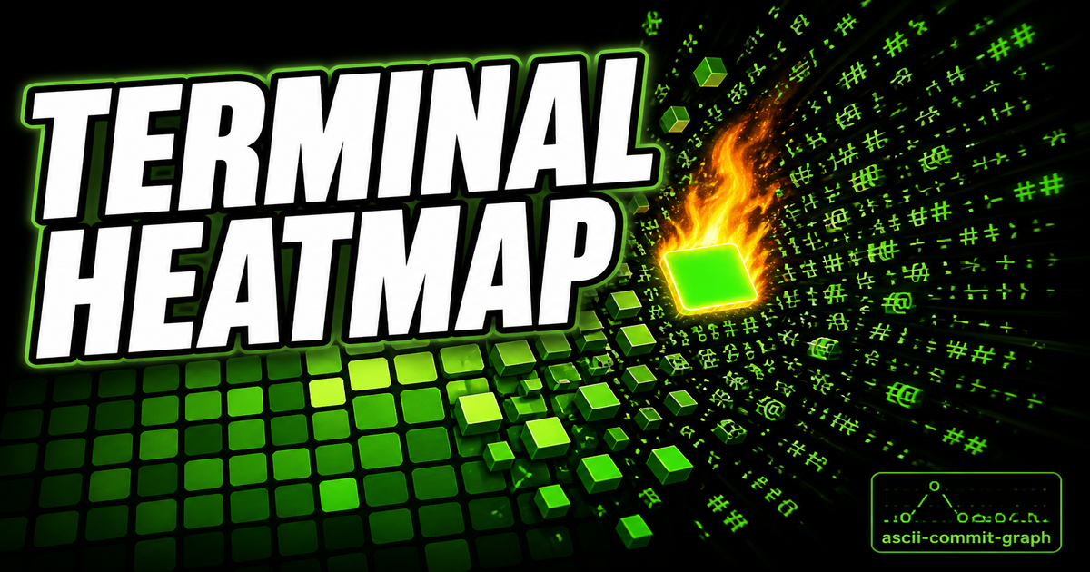 ascii-commit-graph: GitHub's heatmap in my terminal — then I made the cd hook fast