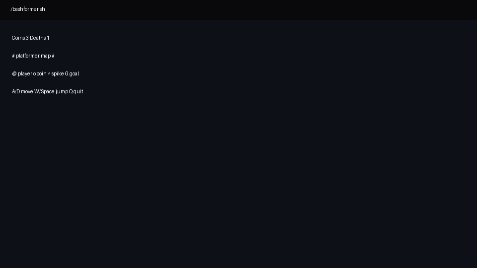 Bash platformer HUD