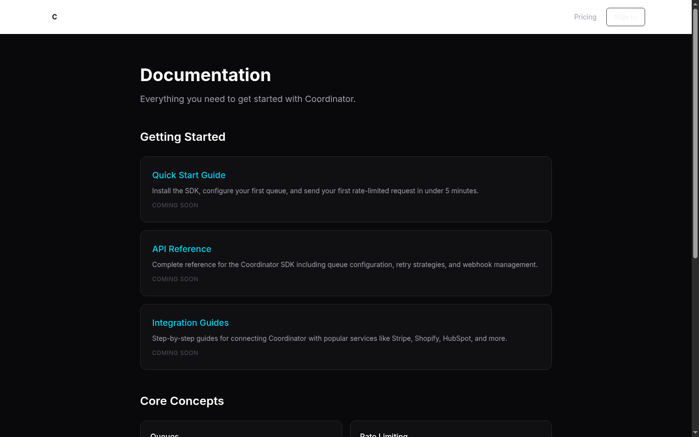 Docs. Coming soon