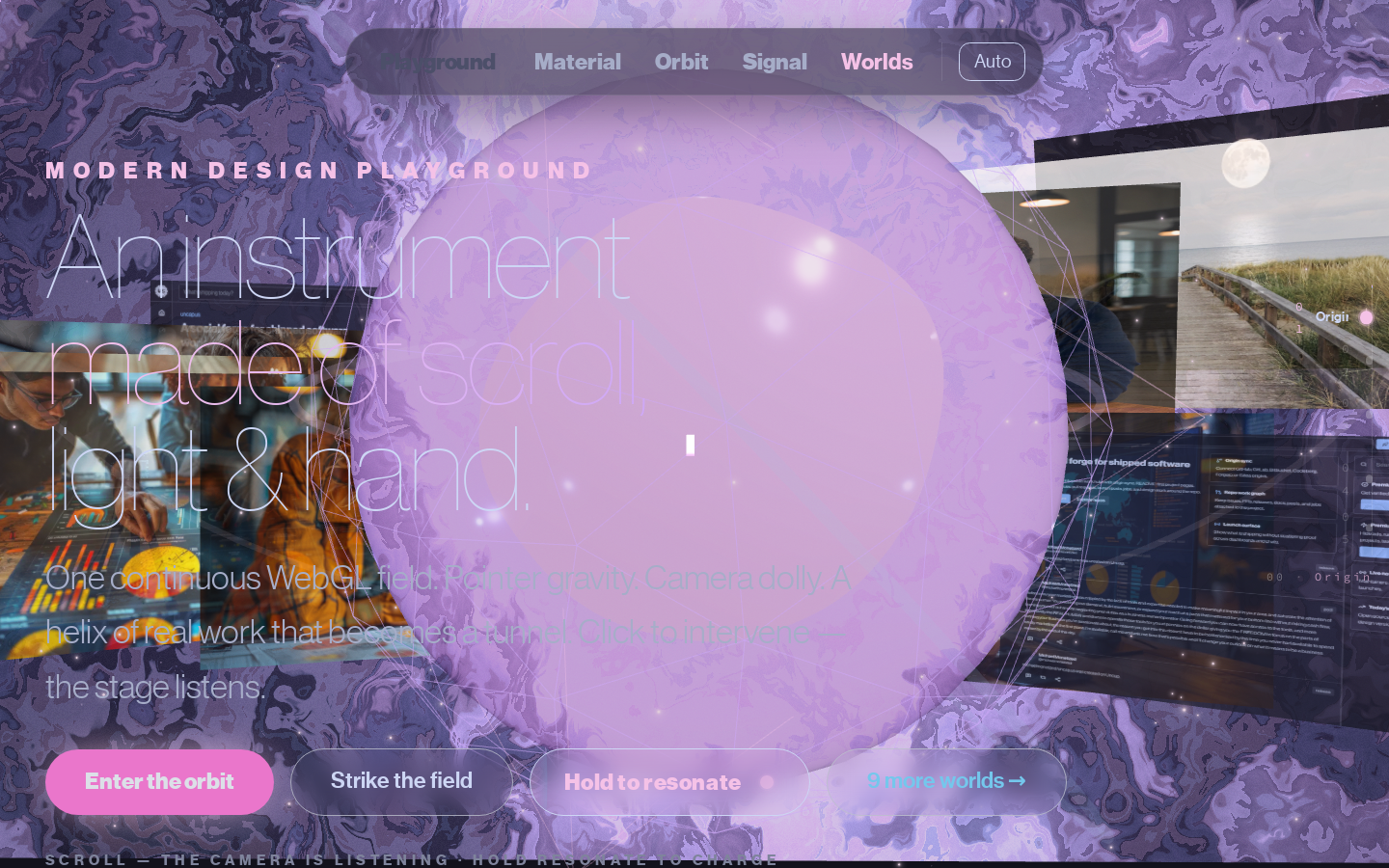 Modern Design Playground: WebGL home instrument