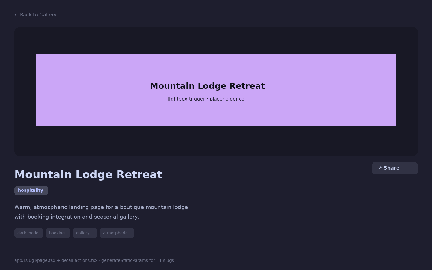 Detail Mountain Lodge