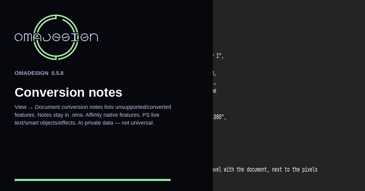 Conversion notes