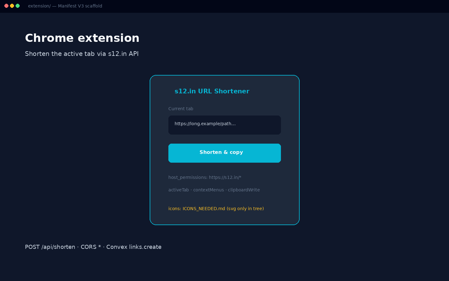 Chrome extension scaffold